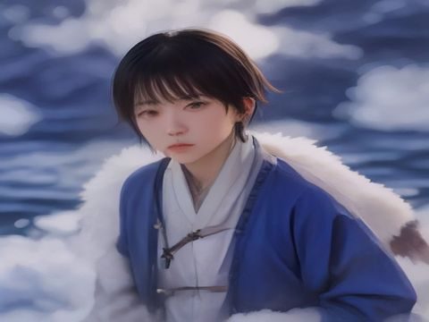 大明王朝1566剧照，海瑞手持笔墨在书房撰写奏疏，烛光摇曳映照出正直官员的孤独与坚守